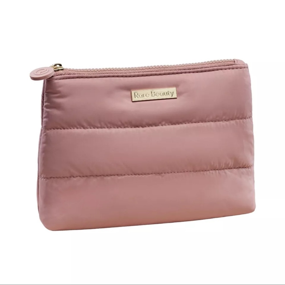 NWT Rare Beauty by Selena Gomez Find Comfort Puffy Makeup Bag in Mauve